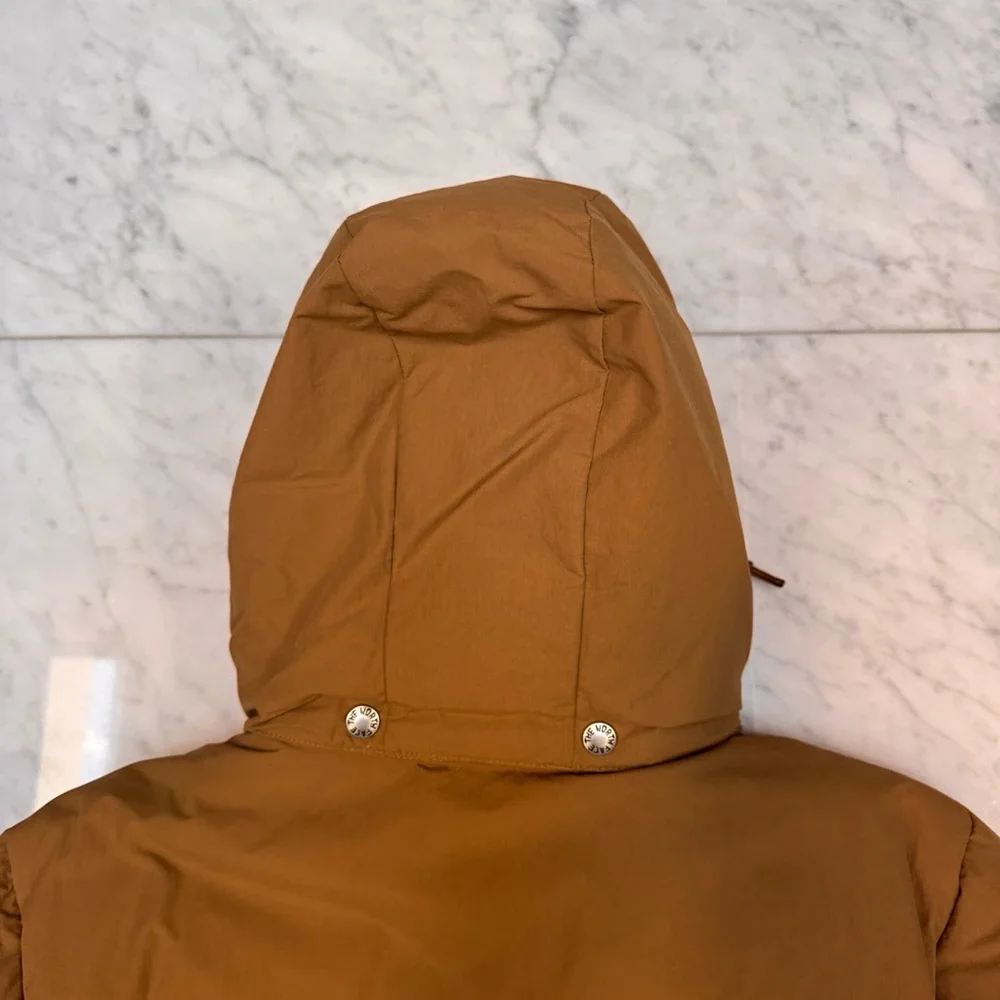 The North Face Extra Warm Long Down Puffer Coat Brown Hooded Women’s M - Picture 3 of 7